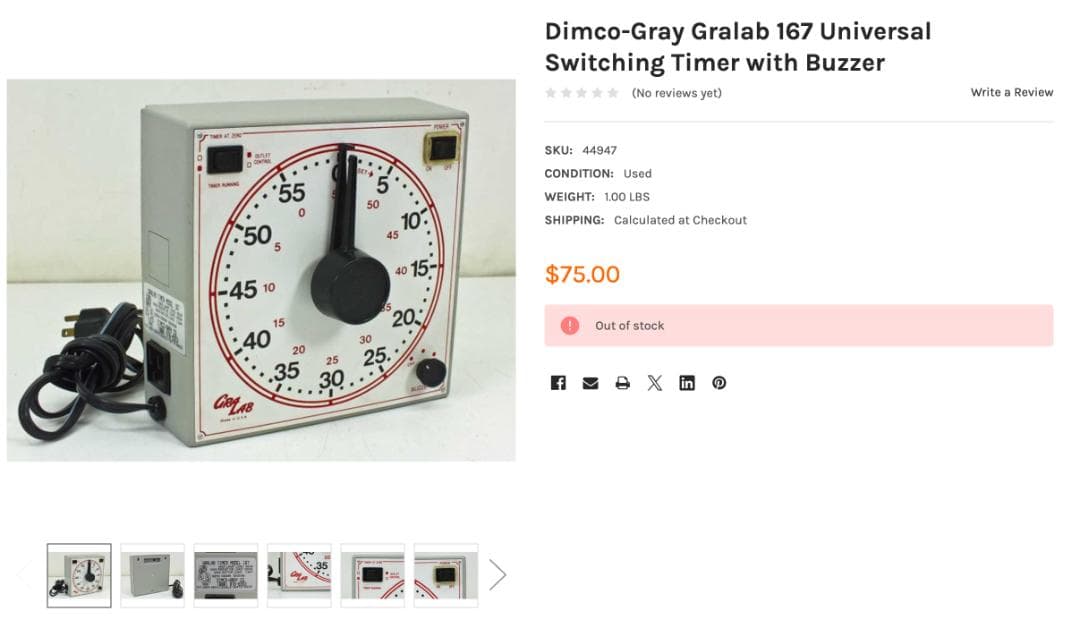 vintage \"GraLab\"model-167 タイマー アンティーク