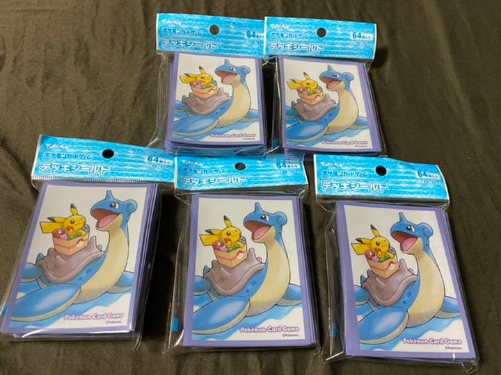 ポケモンカード ポケカ 5個セット 定期便 スリーブ ラプラス ピカチュウ