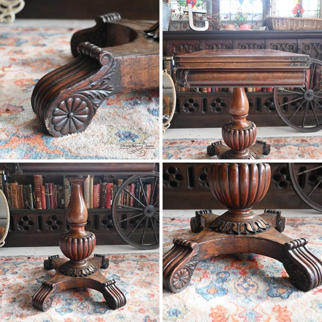 L3705-220 英国アンティーク ゲームテーブル ダイニングテーブル