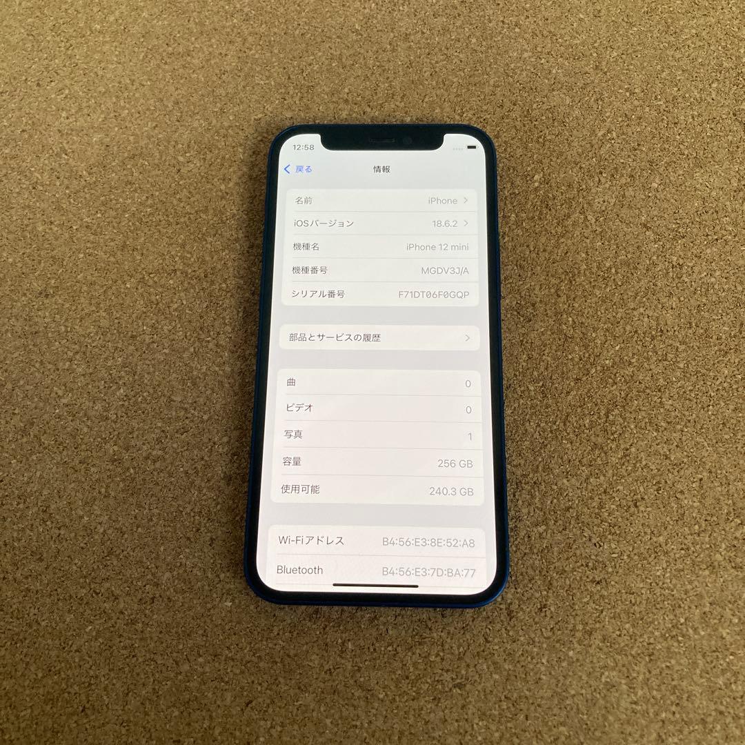3890 美品☆電池新品☆iPhone12mini 256GB SIMフリー☆