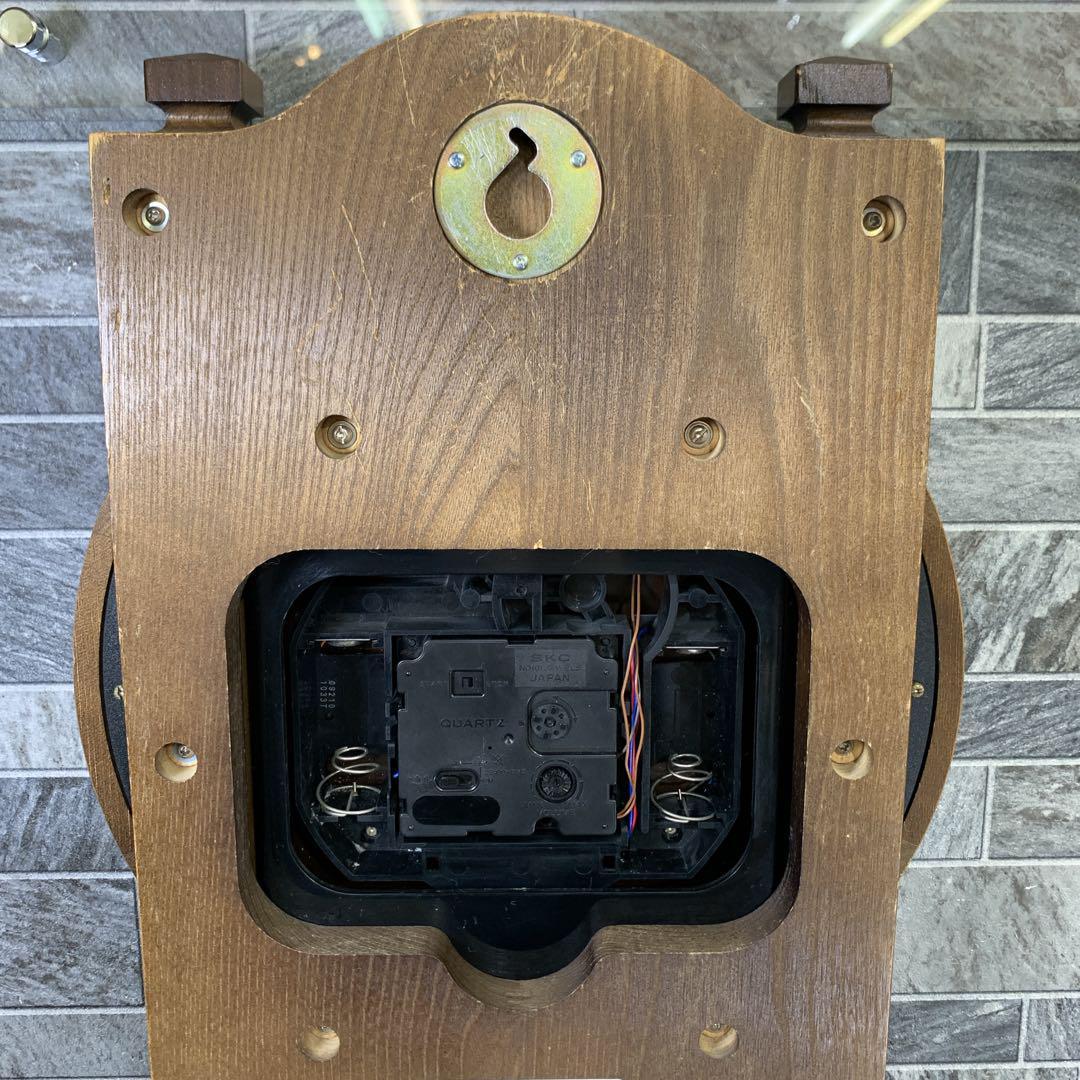 ビンテージ時計　柱時計　SEIKO　木製　大型振り子時計　時報付　PJ501B