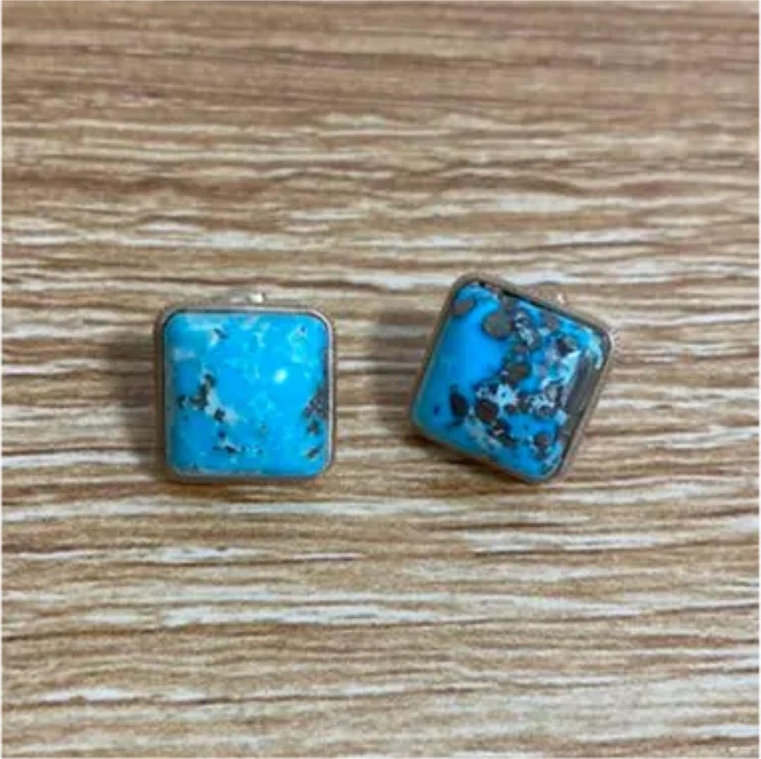 ぴょんagete アガット　K10ターコイズピアス