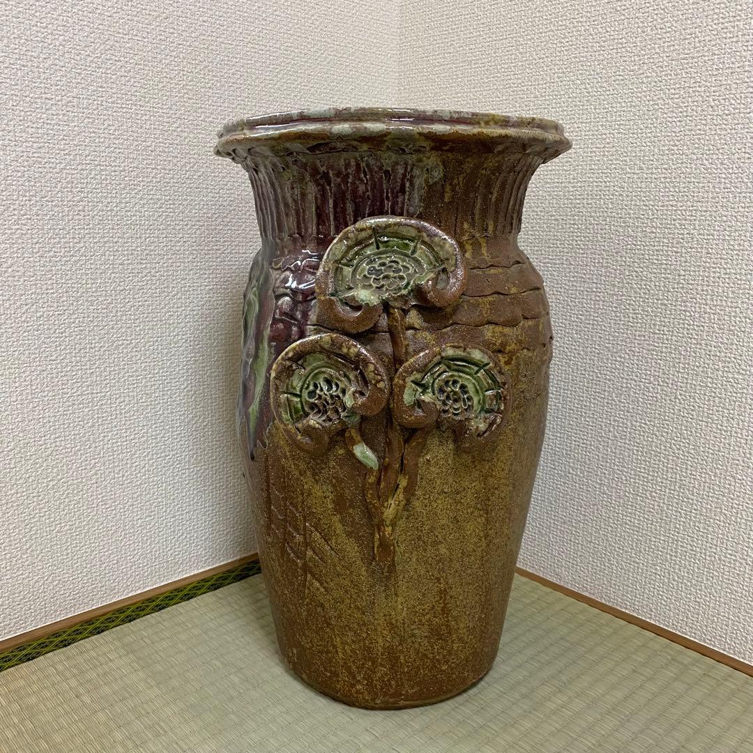 信楽焼　傘立て　壷