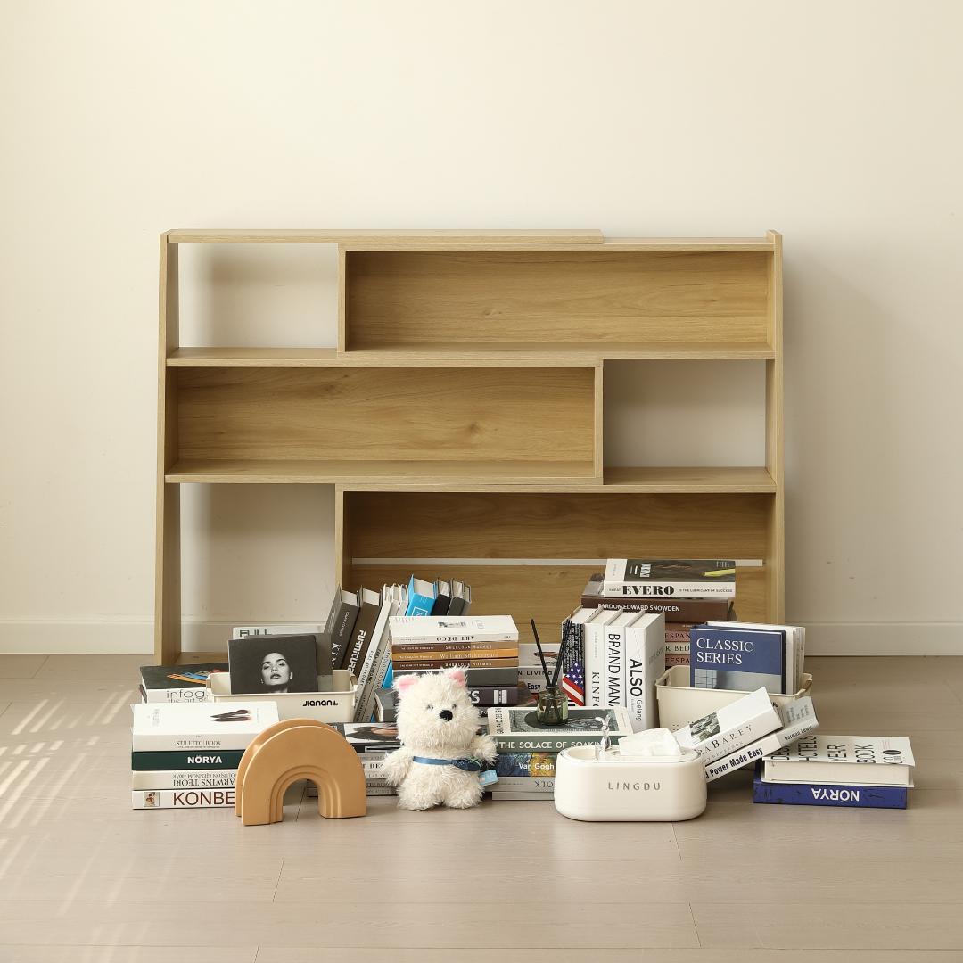 【幅90〜175cm】伸縮ラック オープンシェルフ 薄型 本棚 サイドボード