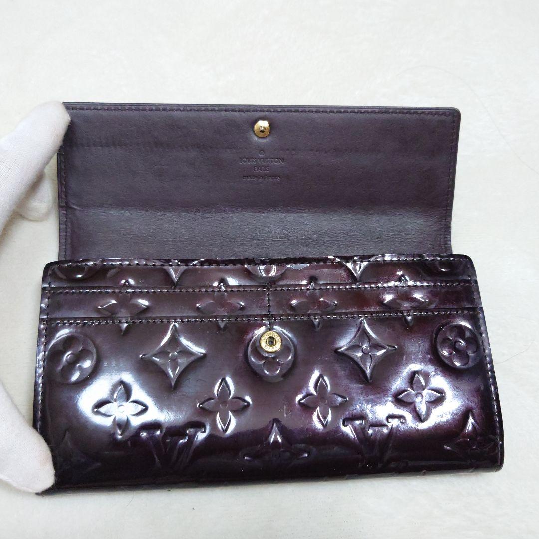 【極美品】ルイヴィトン☆モノグラム／ヴェルニ☆ポルトフォイユ・サラ☆アマラント
