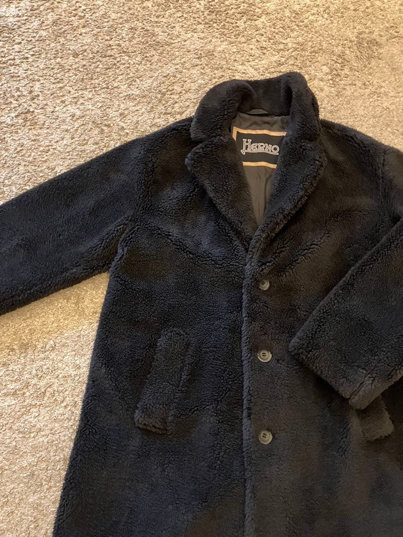 【期間限定出品】HERNO ヘルノ　ECO FUR COAT エコファー　コート