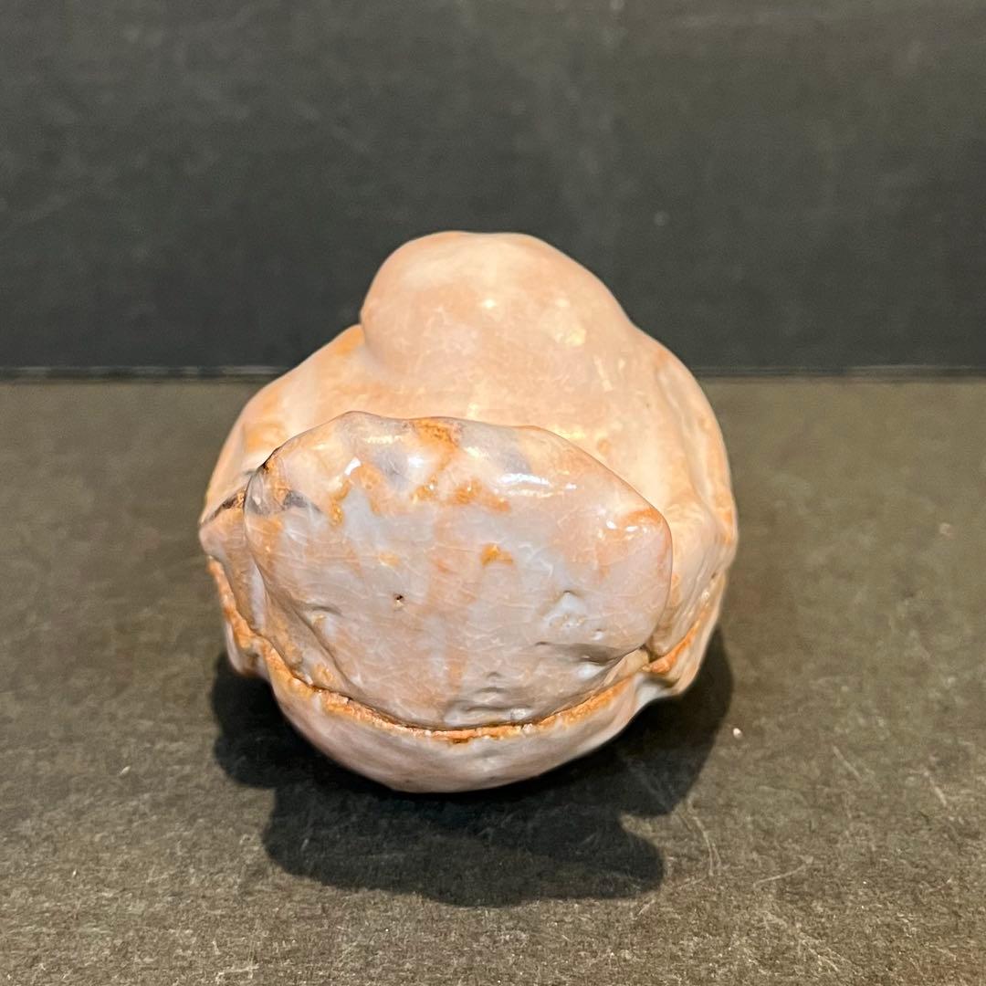 人間国宝　三輪休和 (十代 三輪休雪) 萩　雀　香合 共箱 茶道具