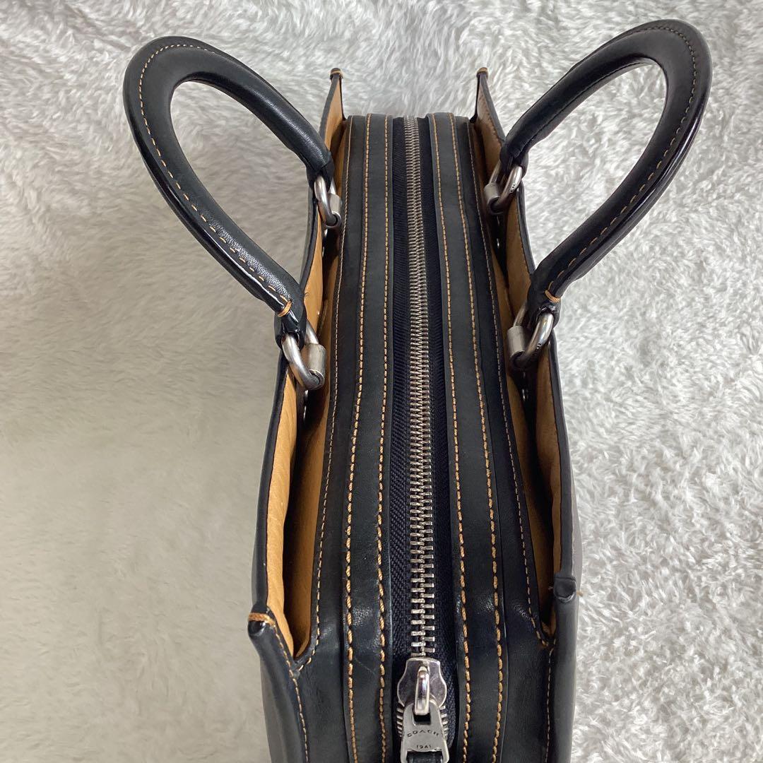 コーチ ローグ ビジネスバッグ グラブタンレザー