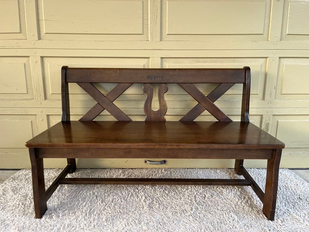 カリモク RUSTIC ベンチ 120㎝ アンティーク ルスティック802029