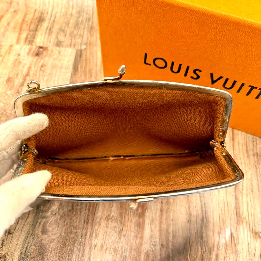 ⛄️極美品⛄️ルイヴィトン　モノグラム　がま口　ポーチ USAバケット付属品#447