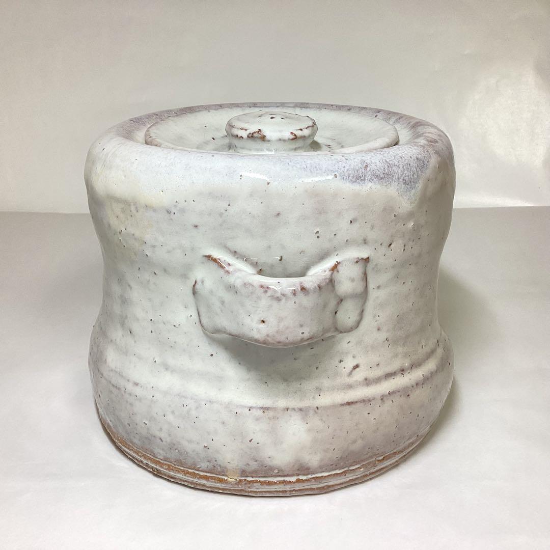 水指 萩 指月窯 波多野善蔵 塗蓋付 木箱入 茶道具 古物品