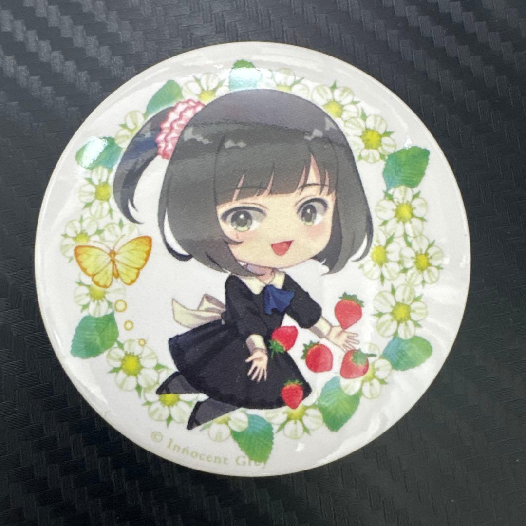 FLOWERS 画展 innocent grey 特典 缶バッジ 苺 いちご