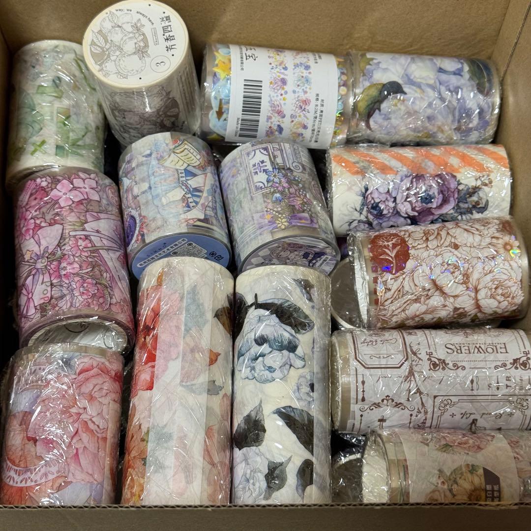 海外マステPETテープ64個未使用品まとめ売り60サイズ