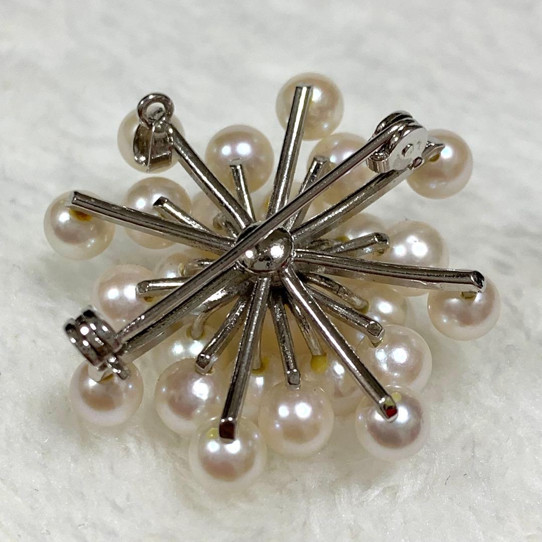 極上の逸品 アコヤ真珠 2WAY ピンブローチ ネックレストップ 25珠