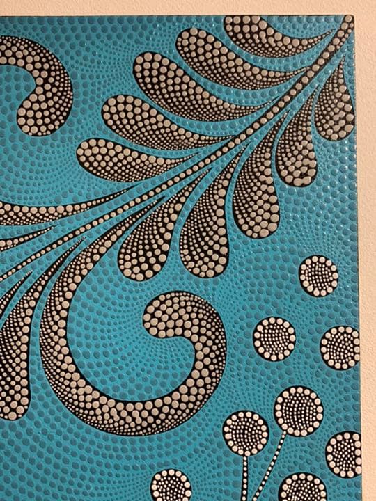 【訳あり】バリ島ドットアート 80×60cm通常22,000円がなんと！