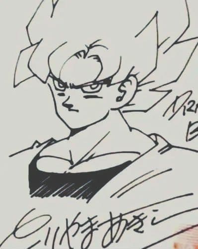 鳥山明　サイン　色紙　DRAGON BALL　孫悟空