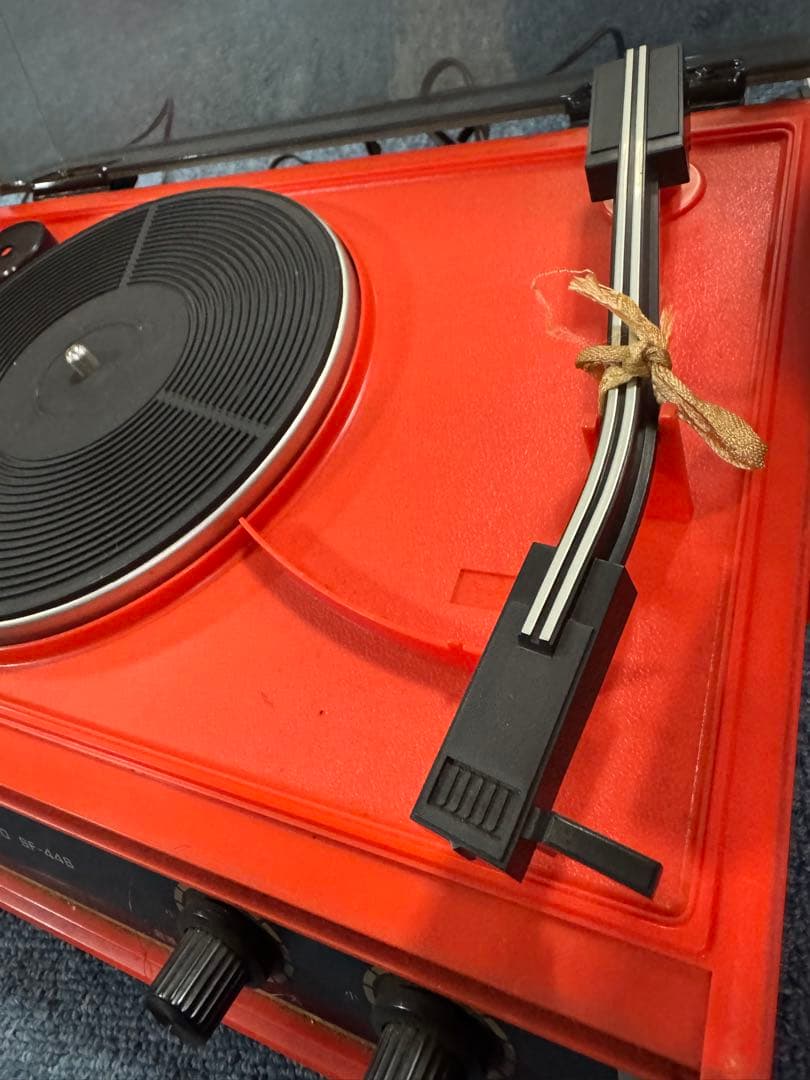昭和レトロ　ナショナル　レコードプレーヤー　SF–448 レッド　ステレオ