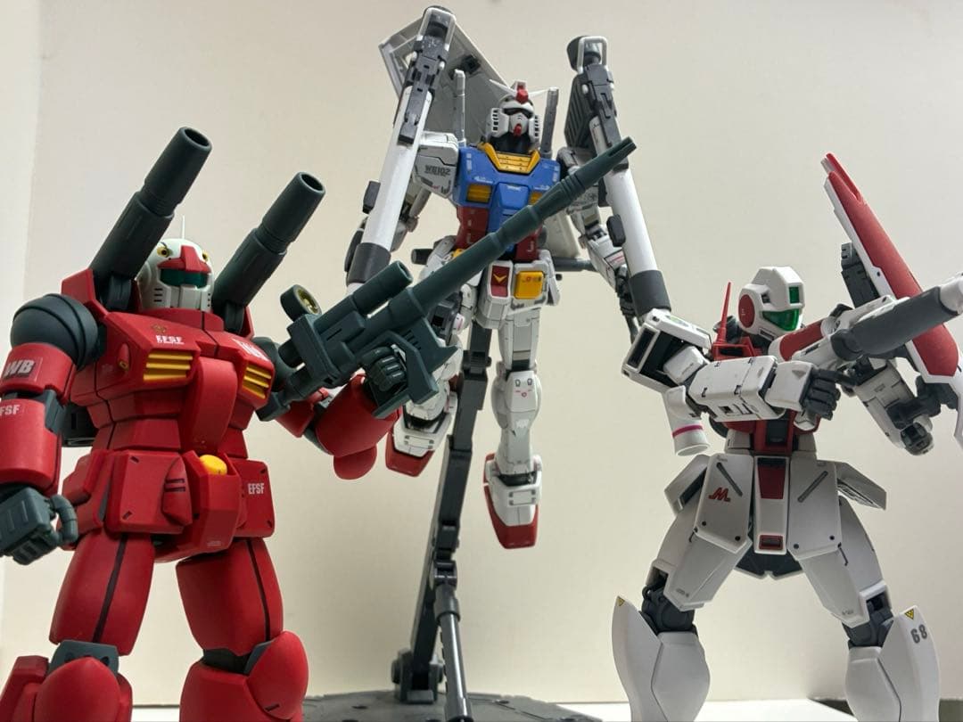 MG 3.0 ガンダム 最終決戦仕様 ガンキャノン ジムコマンド宇宙型　完成品