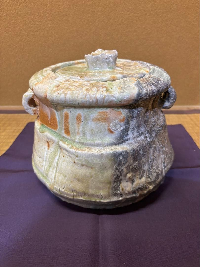 寺垣外窯　杉本貞光　伊賀　水指　「清泉」　東隆真　箱書　信楽焼　茶道具