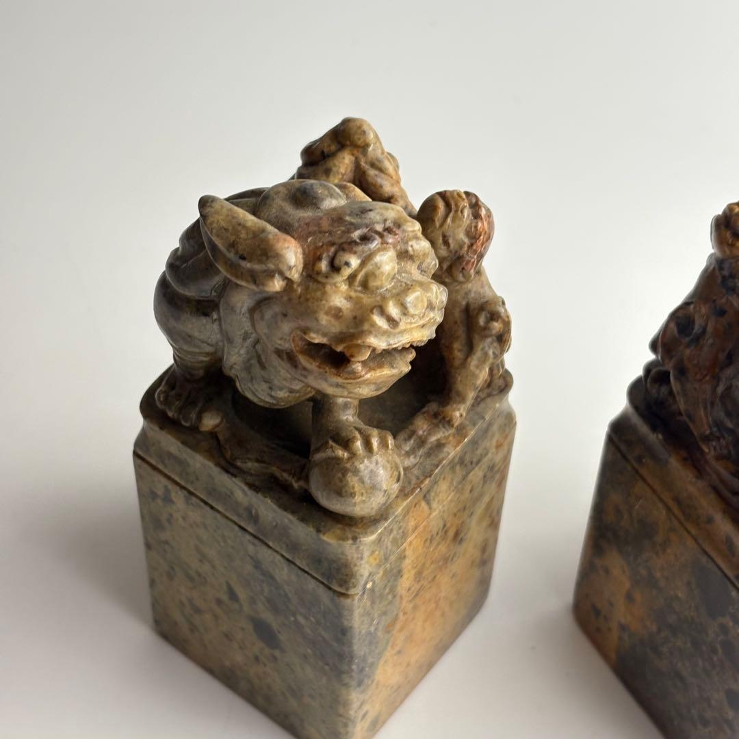 中国 印材 寿山石 書道 篆刻 2点 まとめて