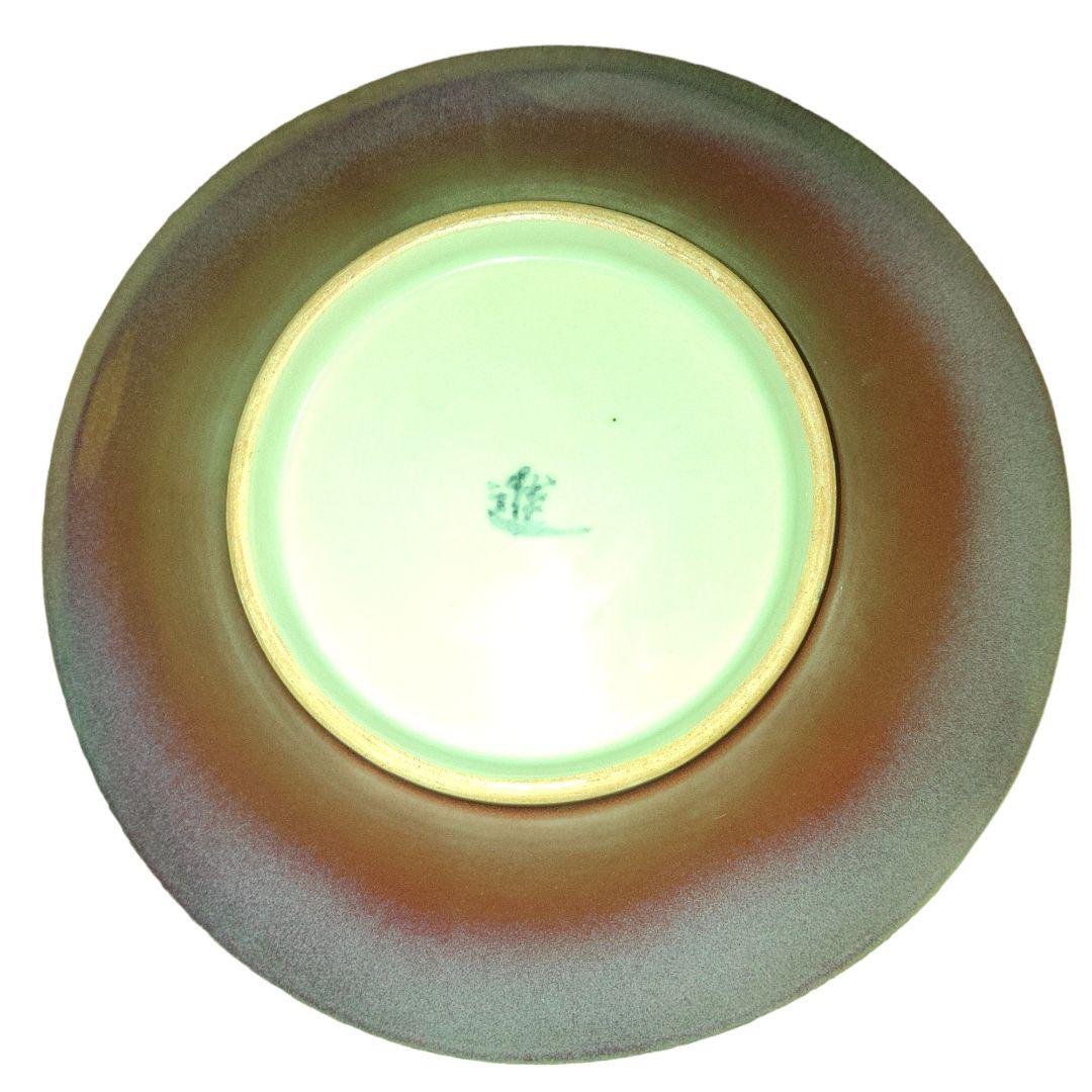 新潟県　高井進　葡萄文皿　共箱付き　作家物