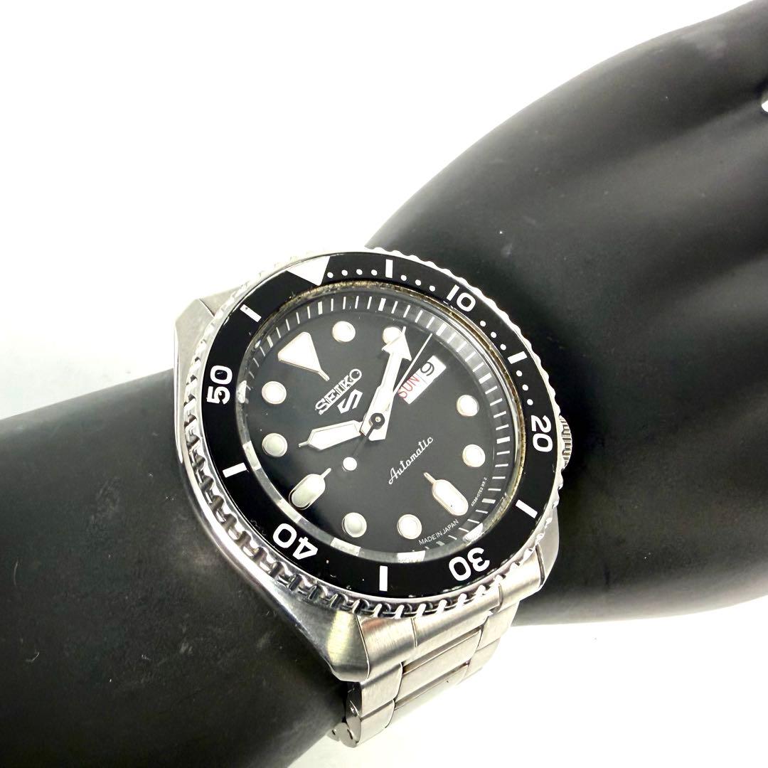 【極美品/稼働品】セイコー5 ダイバーズウォッチ 自動巻き デイデイト 腕時計