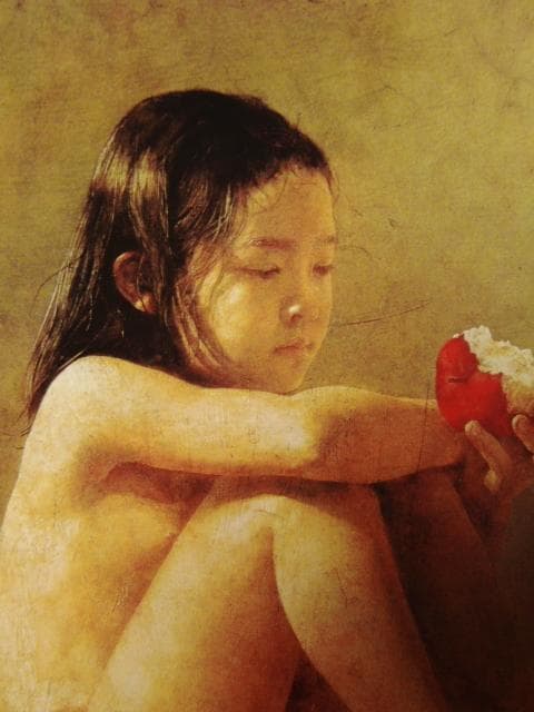 藤井 勉、イヴ、希少画集・額装画、新品高級額 額装付、状態良好