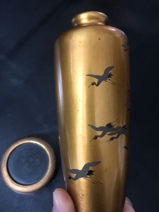 極上品◼️蔵から出てきた謎の黄金の蒔絵壺、蒔絵壷、骨董品、古美術品です。