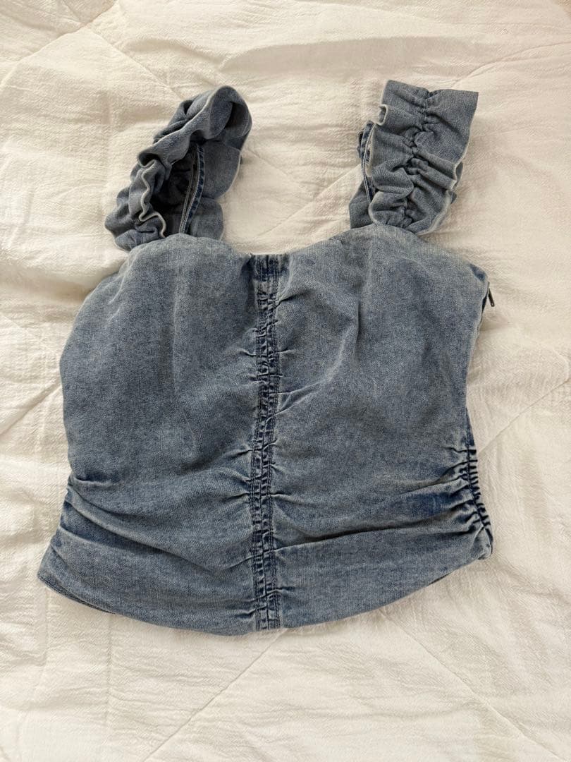 snidel デザインパフスリーブブラウス