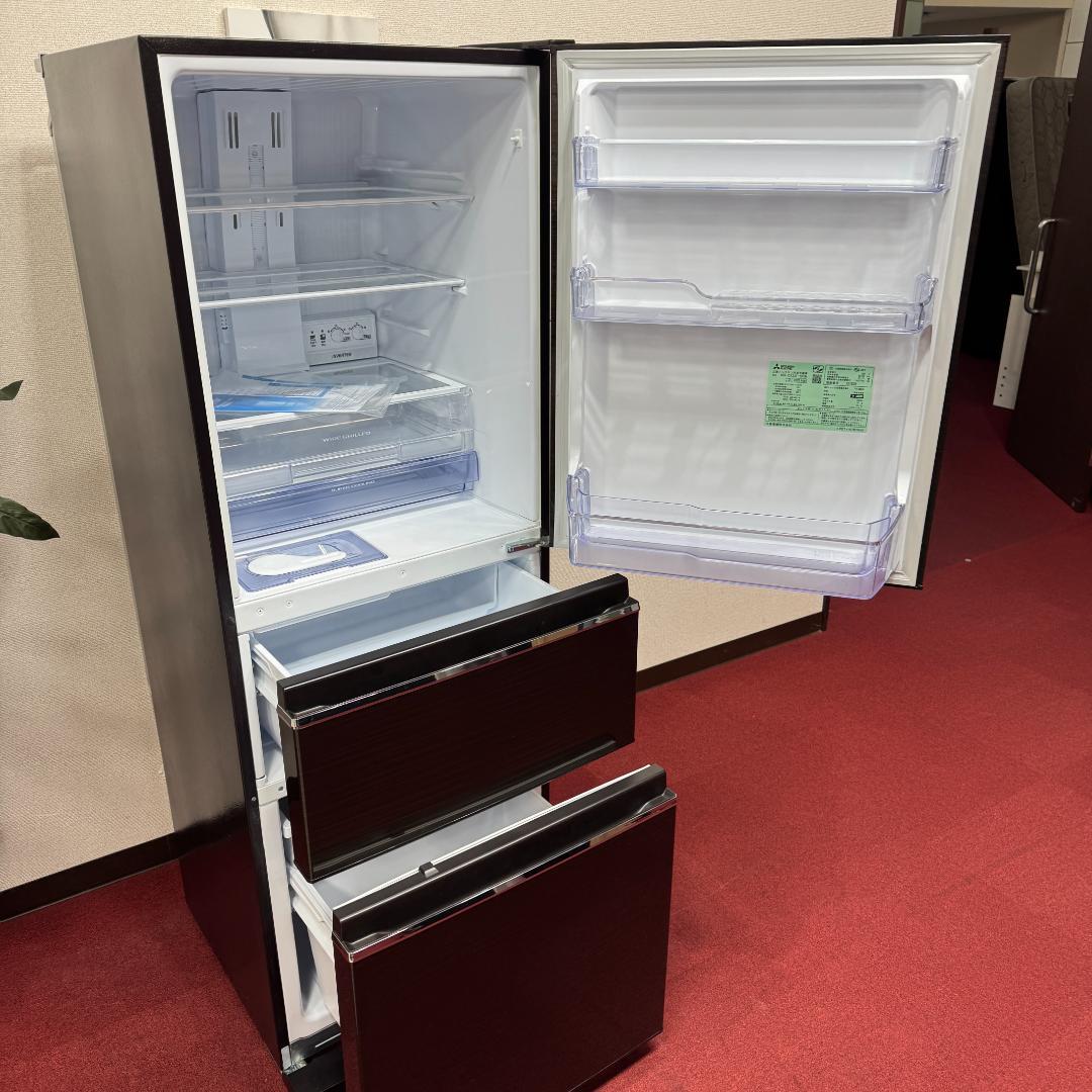 東京23区送料無料　美品三菱3ドア冷蔵庫2020年製330L　洗浄/除菌済み