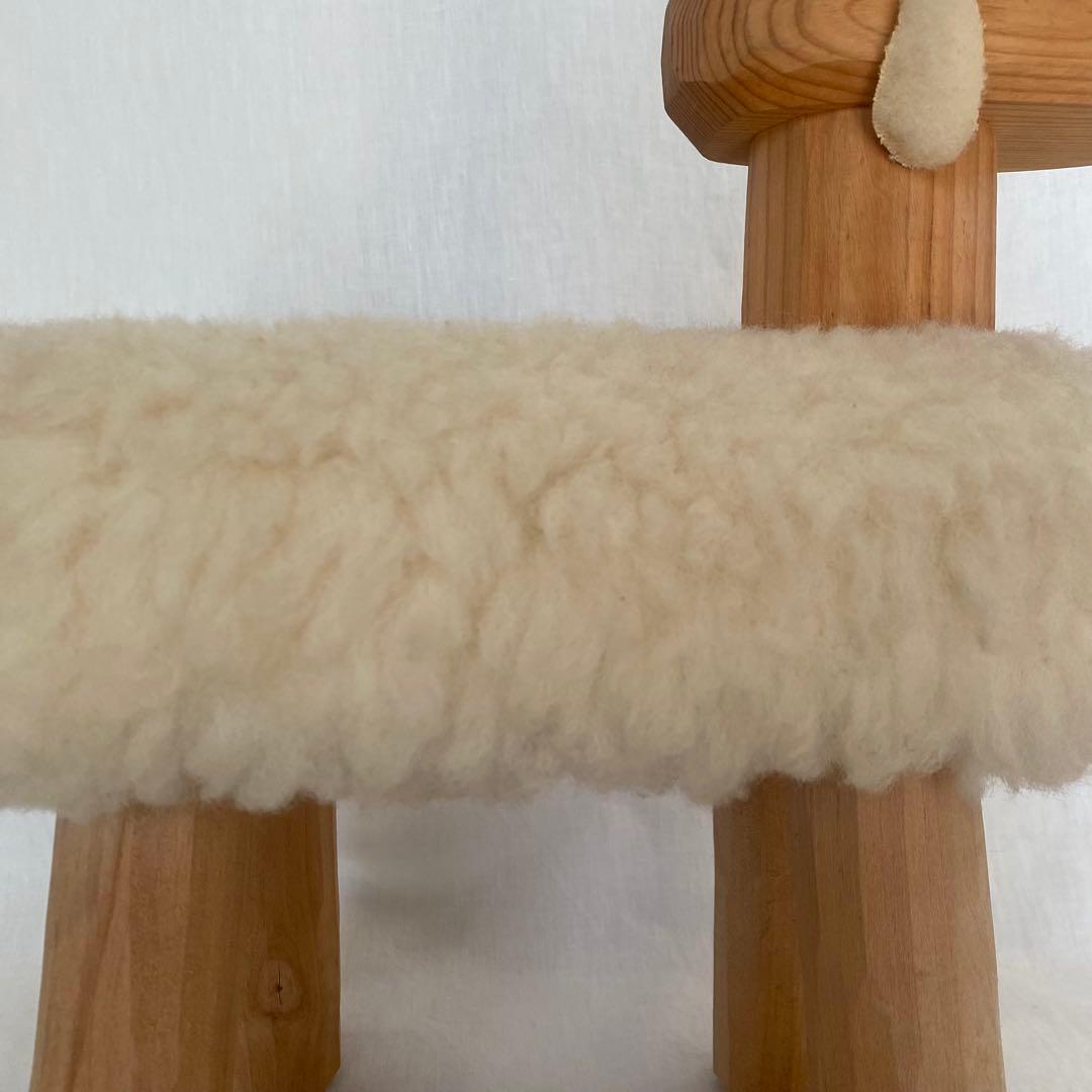 羊のスツール 子羊 オブジェ 置物