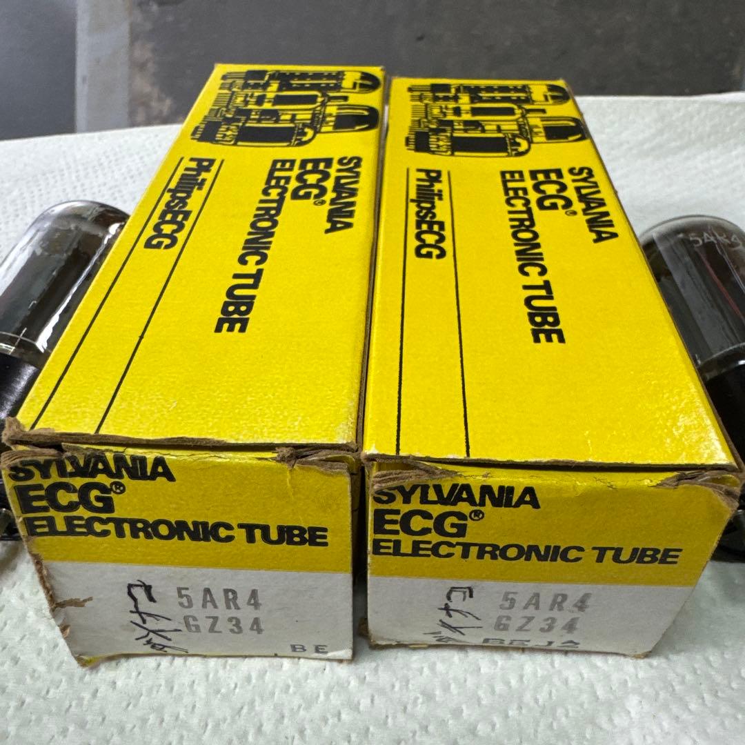 父の遺品整理、Sylvania 5AR4 EZ34 真空管セット