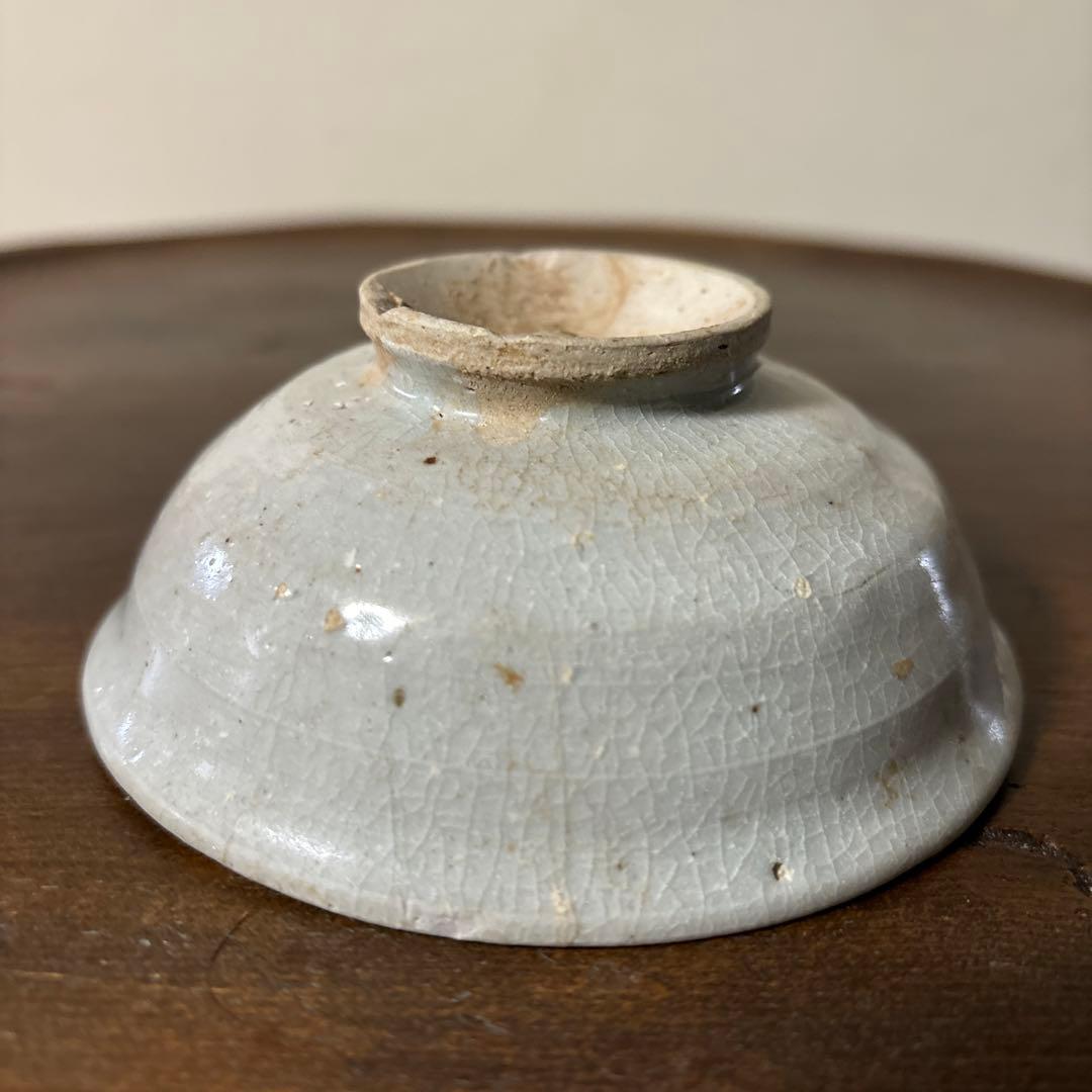 李朝盃　小鉢　白磁　堅手　小服茶碗　韓国アンティーク　古道具　古民芸　古陶磁