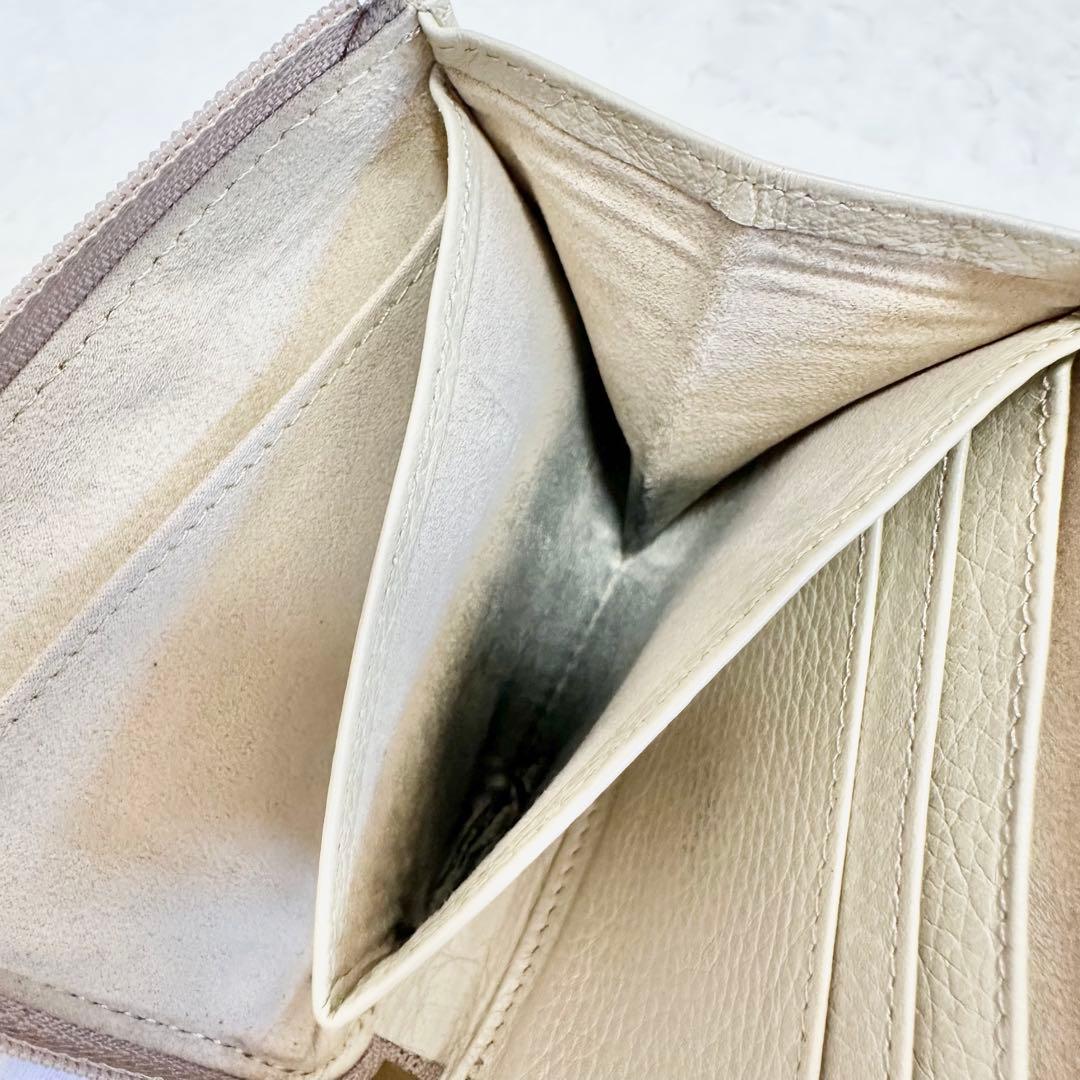 ATAO アタオ ミリモ パイソン箔 オーガニックロゼ ゴールド ミニ財布 ロゴ