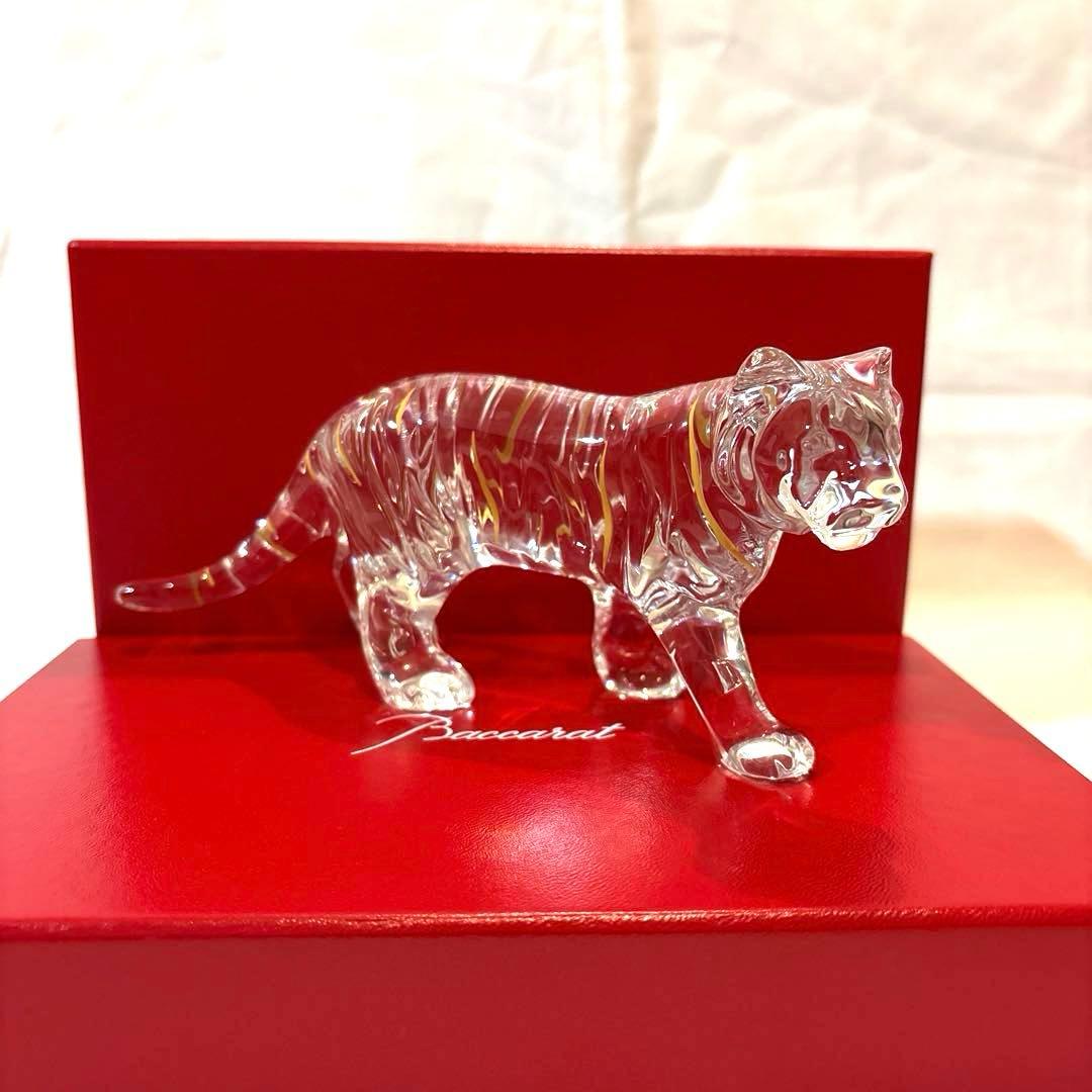 美品　バカラ クリスタル 干支 寅 トラ タイガー とら 寅 クリア