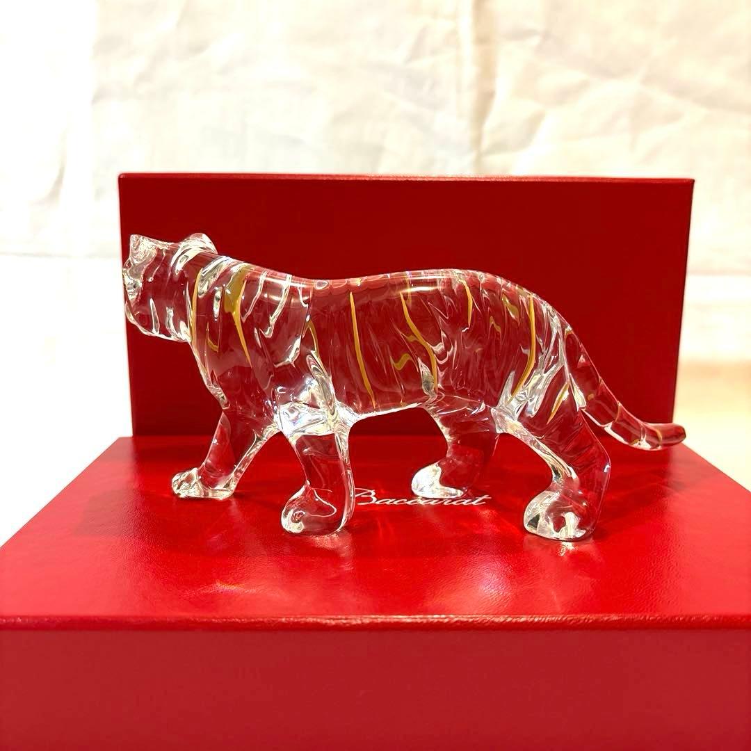 美品　バカラ クリスタル 干支 寅 トラ タイガー とら 寅 クリア
