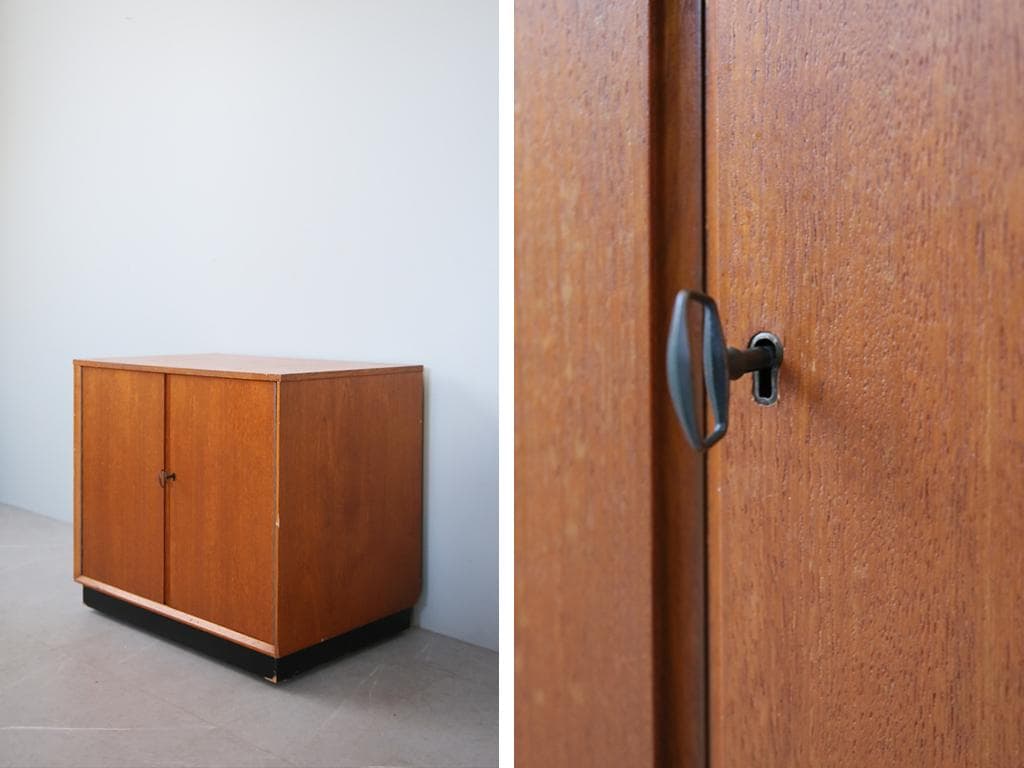 英国アンティークチーク古木キャビネット/木製キッチン収納/飾り棚(91-220)