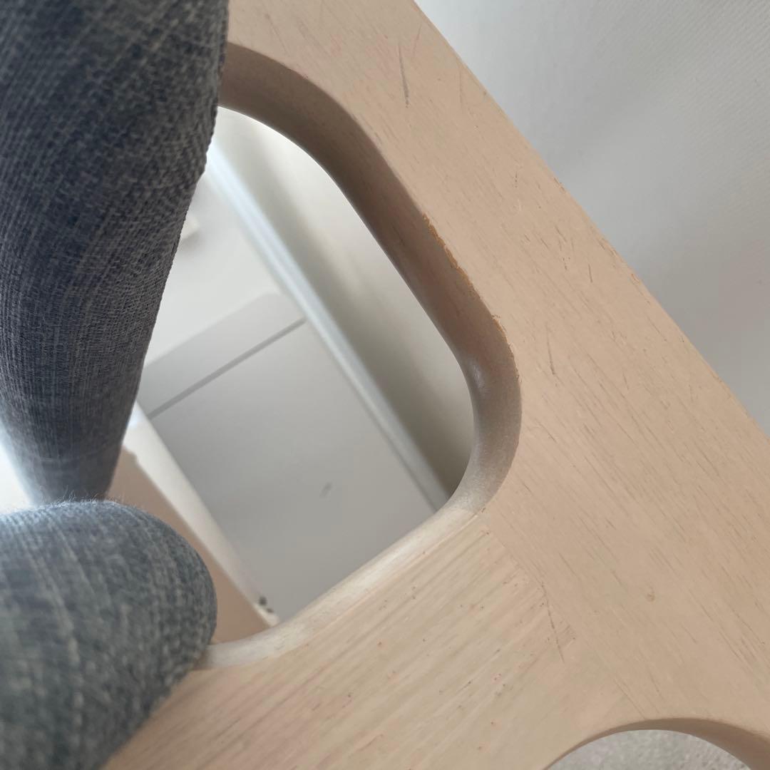 木製ダイニングテーブルとグレー椅子セット［直接譲渡］［江東区］