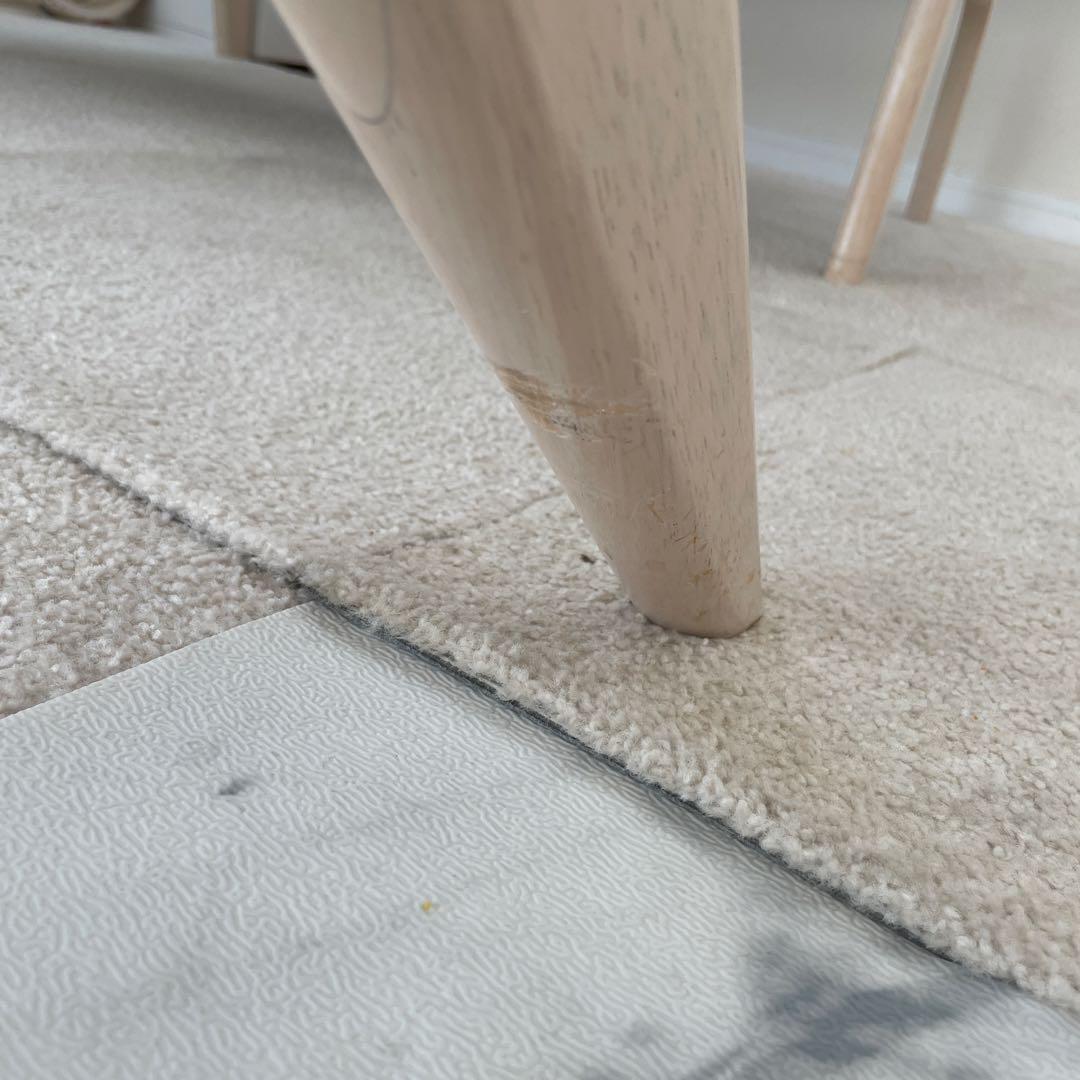 木製ダイニングテーブルとグレー椅子セット［直接譲渡］［江東区］