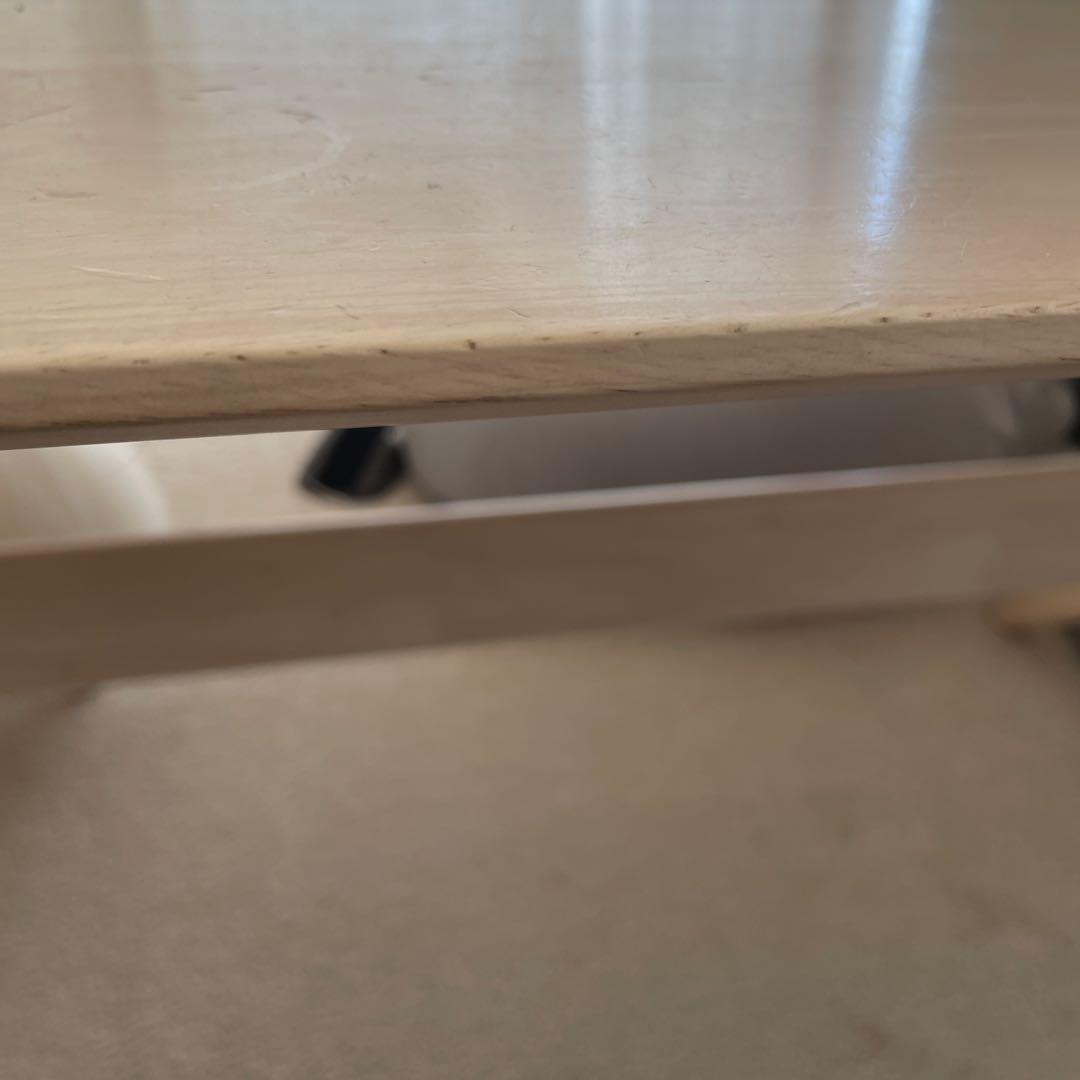 木製ダイニングテーブルとグレー椅子セット［直接譲渡］［江東区］