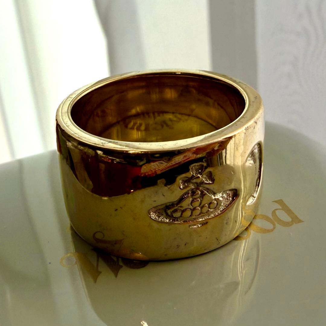 英国製初期版レアVivienneWestwoodオーブ/ウェディングリング L