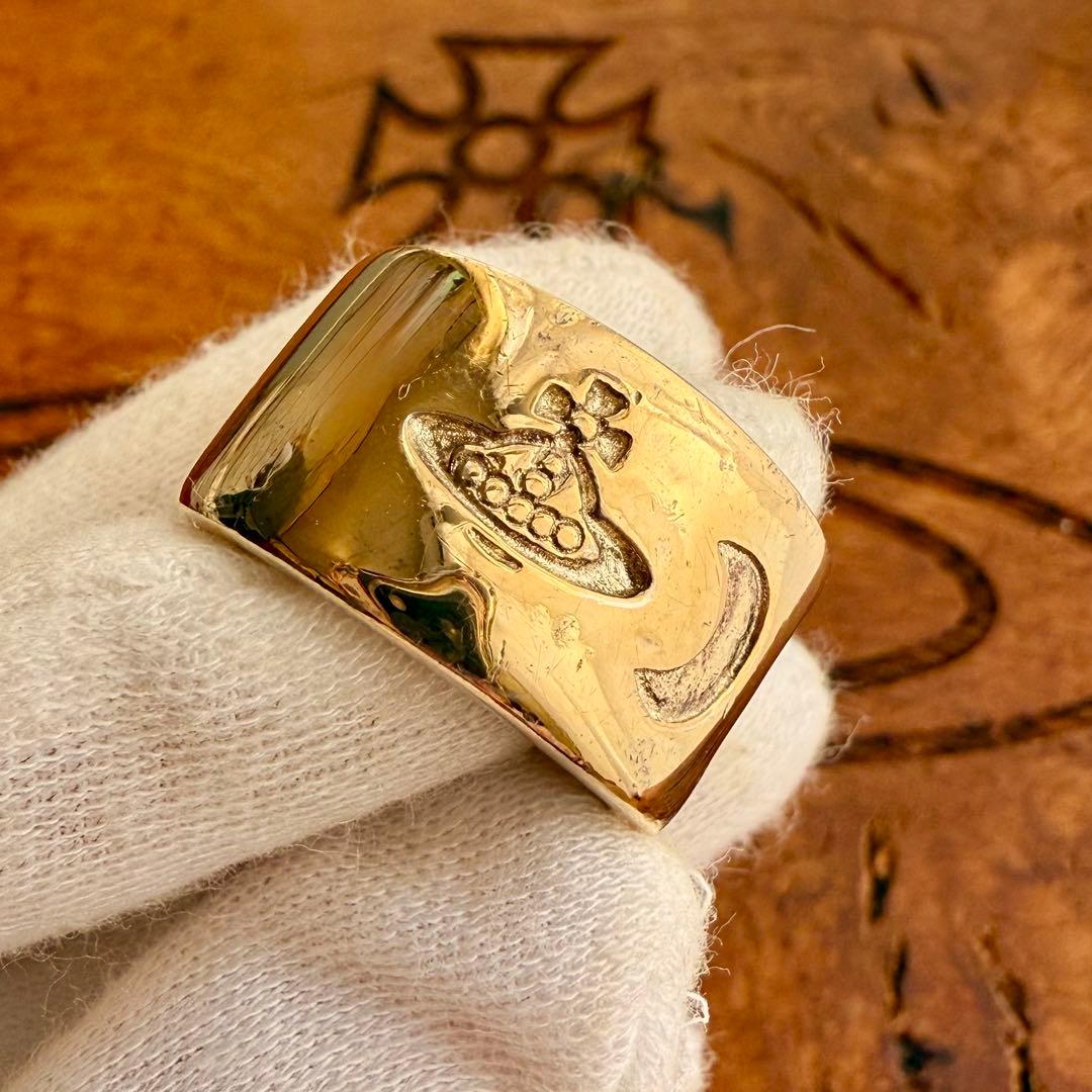 英国製初期版レアVivienneWestwoodオーブ/ウェディングリング L