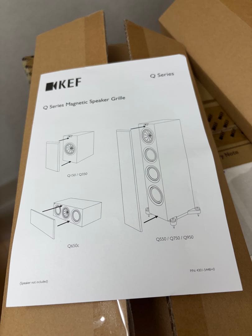 KEF Q150ペア スピーカー 美品　マグネットグリルネット付き