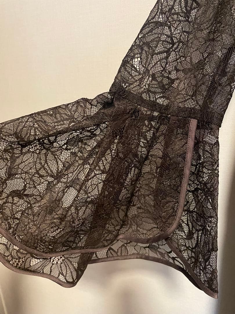 ベルスリーブスリットドレス パーティードレス