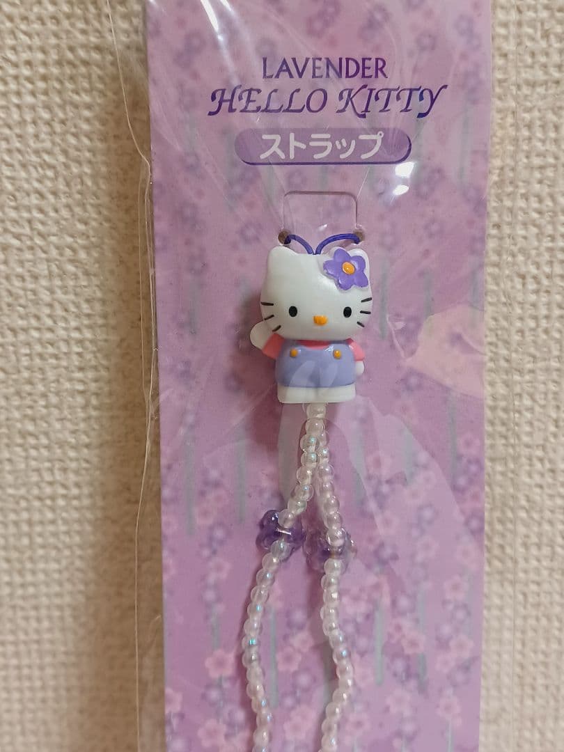 ラベンダー　ハローキティ　マスコット　ストラップ　カオハナ　1998年
