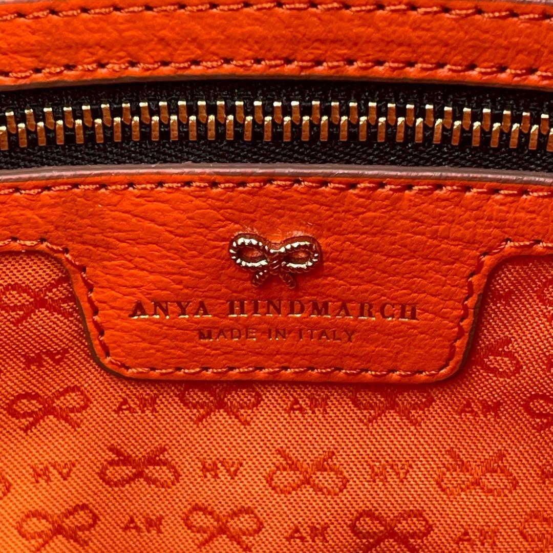極美品　アニヤハインドマーチ　2way ハンドバッグ　レザー　タッセル　オレンジ