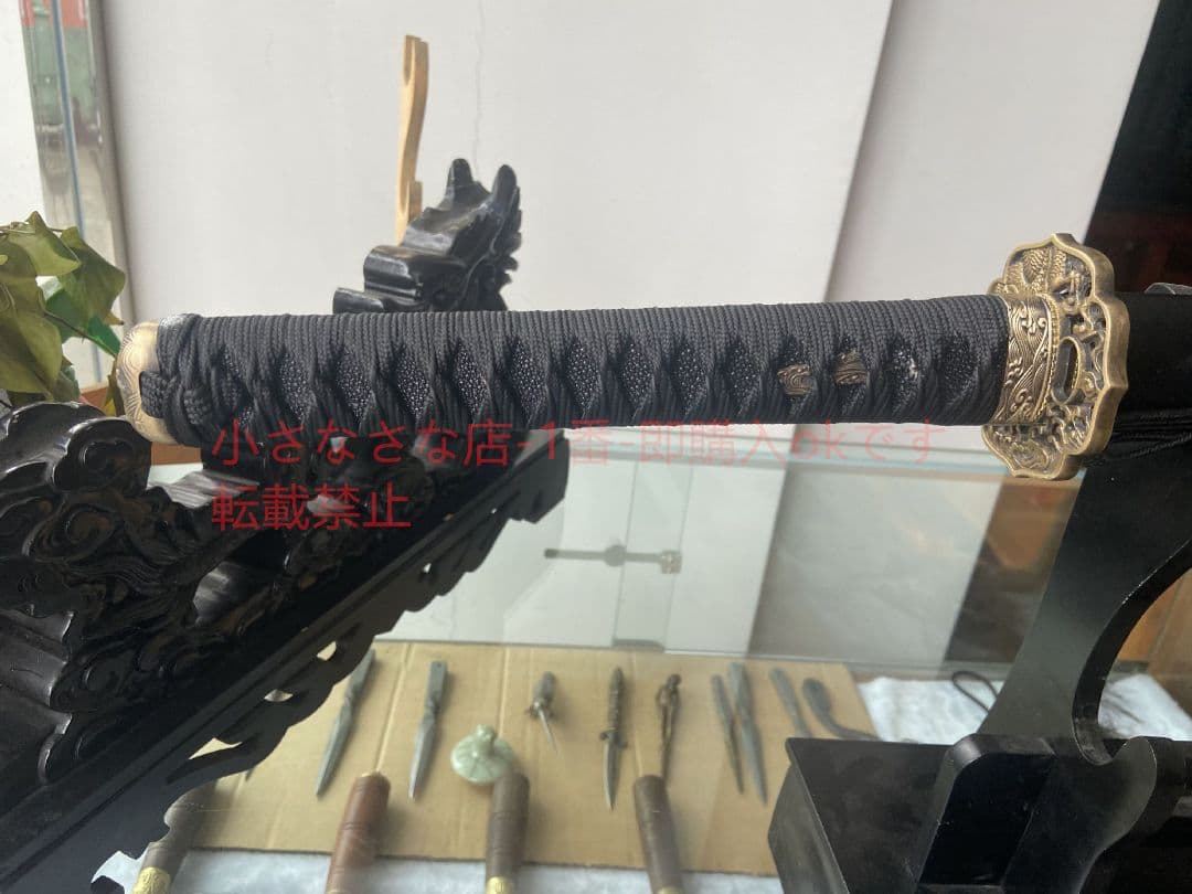 26寸黒武士打刀交叉滅 古兵器 武具 刀装具 日本刀 模造刀 居合刀