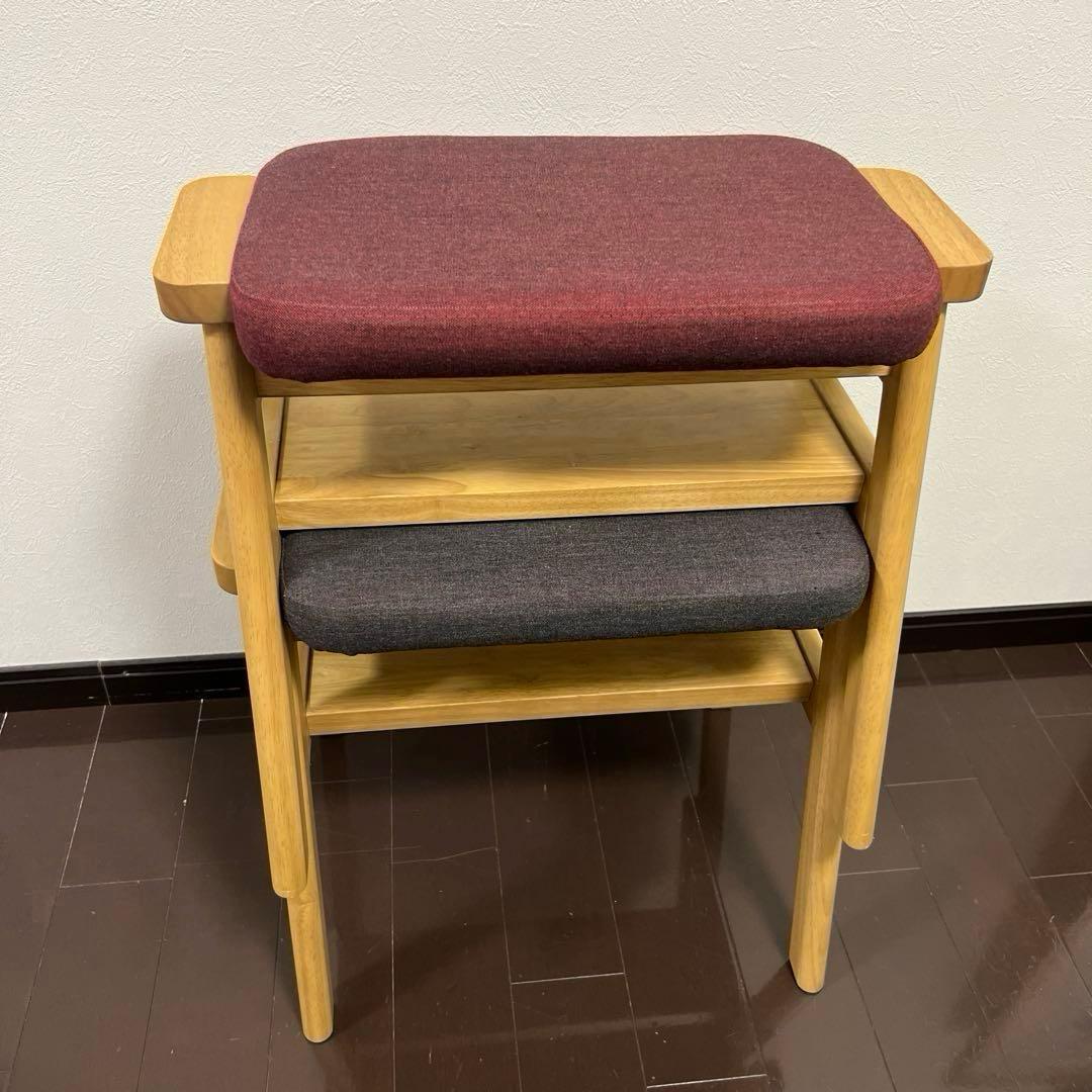 残反をつかったスタッキングスツール Rimix2 2個セット　無印良品