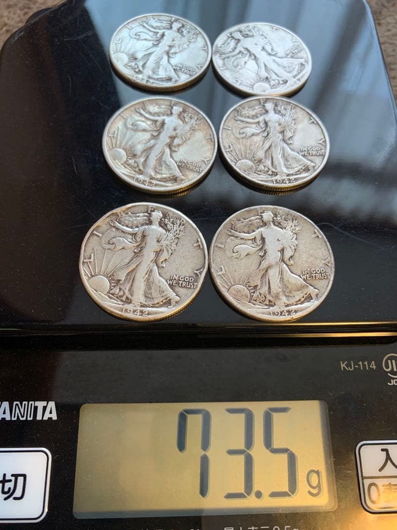 ウォーキングリバティー　6枚セット