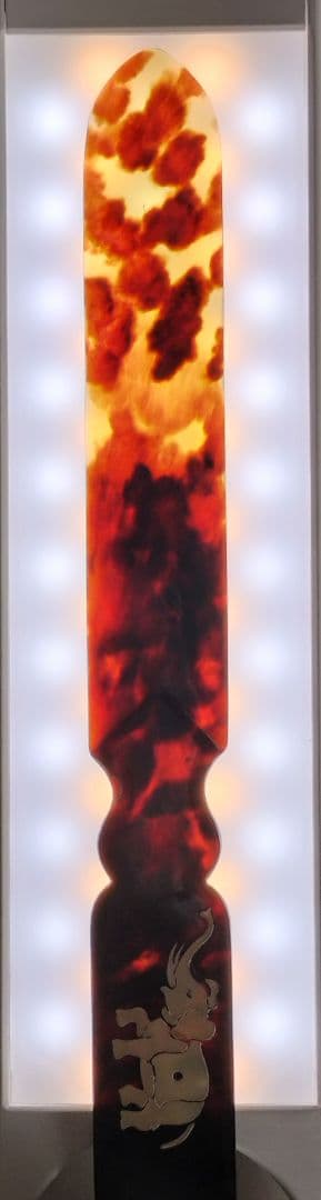 本鼈甲 ペーパーナイフ 螺鈿 装飾 細工 象 魚 べっ甲 象 魚